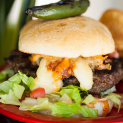 Chile Relleno Burger sold by Border Grill