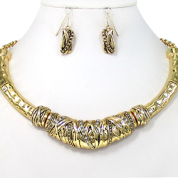 Necklace Gold w/ Earrings sold by The Bead Factory